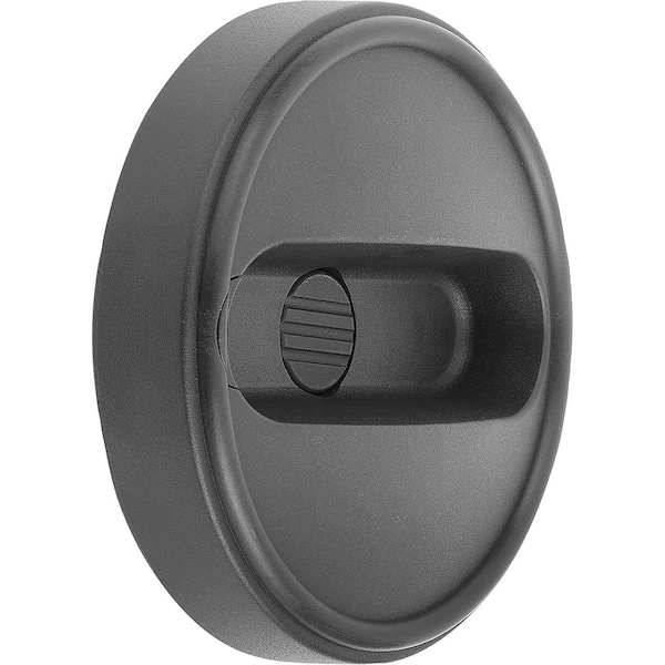 Handwheel D1=80, Reamed Hole D2=10H7, W.Transv.Bore D7=M06, Size:1, Thermoplastic, Without Grip